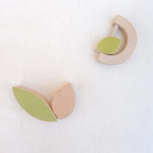 The Wandering Workshop Teether & Rattle Leaf