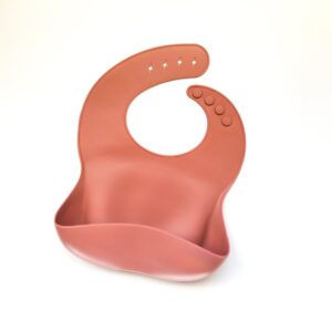 Dove and Dovelet Silicone Bib Terra Cotta
