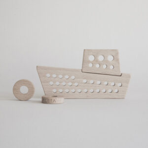 Aleta Kids Wooden Lacing Fishing Boat
