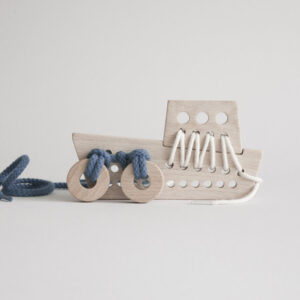 Aleta Kids Wooden Lacing Fishing Boat