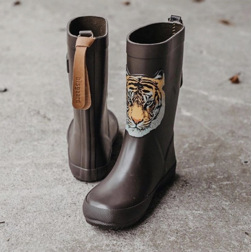 brown rain boots