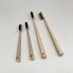 The Eco District Bamboo Toothbrushes 4-pcs Family Pack