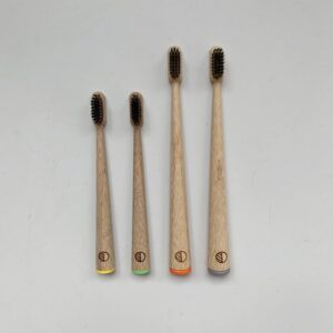 The Eco District Bamboo Toothbrushes 4-pcs Family Pack