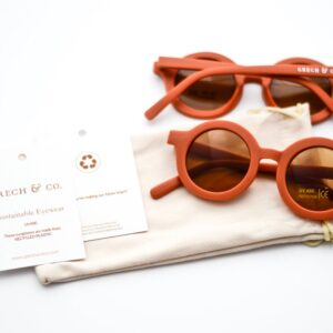 Grech & Co Grip Sustainable Kids Sunglasses Rust