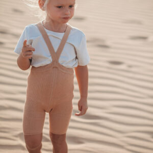 Silly Silas Shorty Tights with Braces Light Brown
