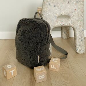 Studio Noos Dark Grey Teddy Backpack
