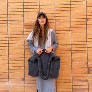 Studio Noos Dark Grey Teddy Mom Bag
