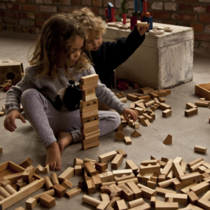 Wooden Story Natural Blocks in Tray 30 pcs