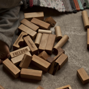 Wooden Story Natural Blocks in Tray 30 pcs
