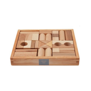 Wooden Story Natural Blocks in Tray 30 pcs