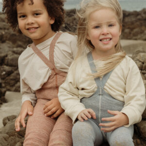 Silly Silas Footless Tights with Braces Marshmallow Sky