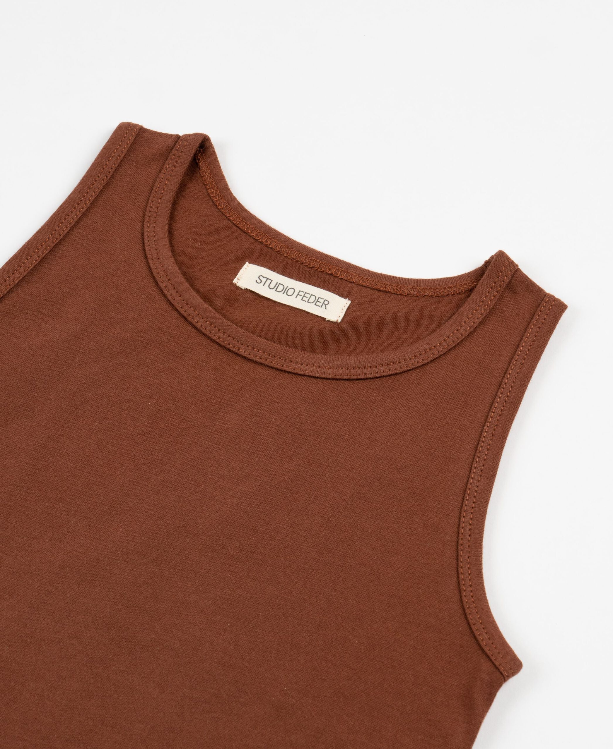 Studio Feder Organic Tanktop Mocha - Image 2