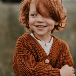 Yuki Chunky Sweater Cardigan Rust