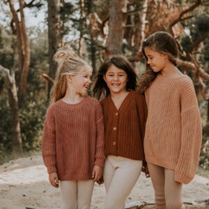 Yuki Chunky Sweater Cardigan Rust