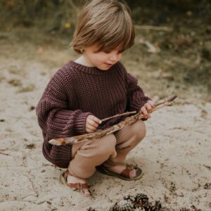 Yuki Chunky Knitted Legging Toffee