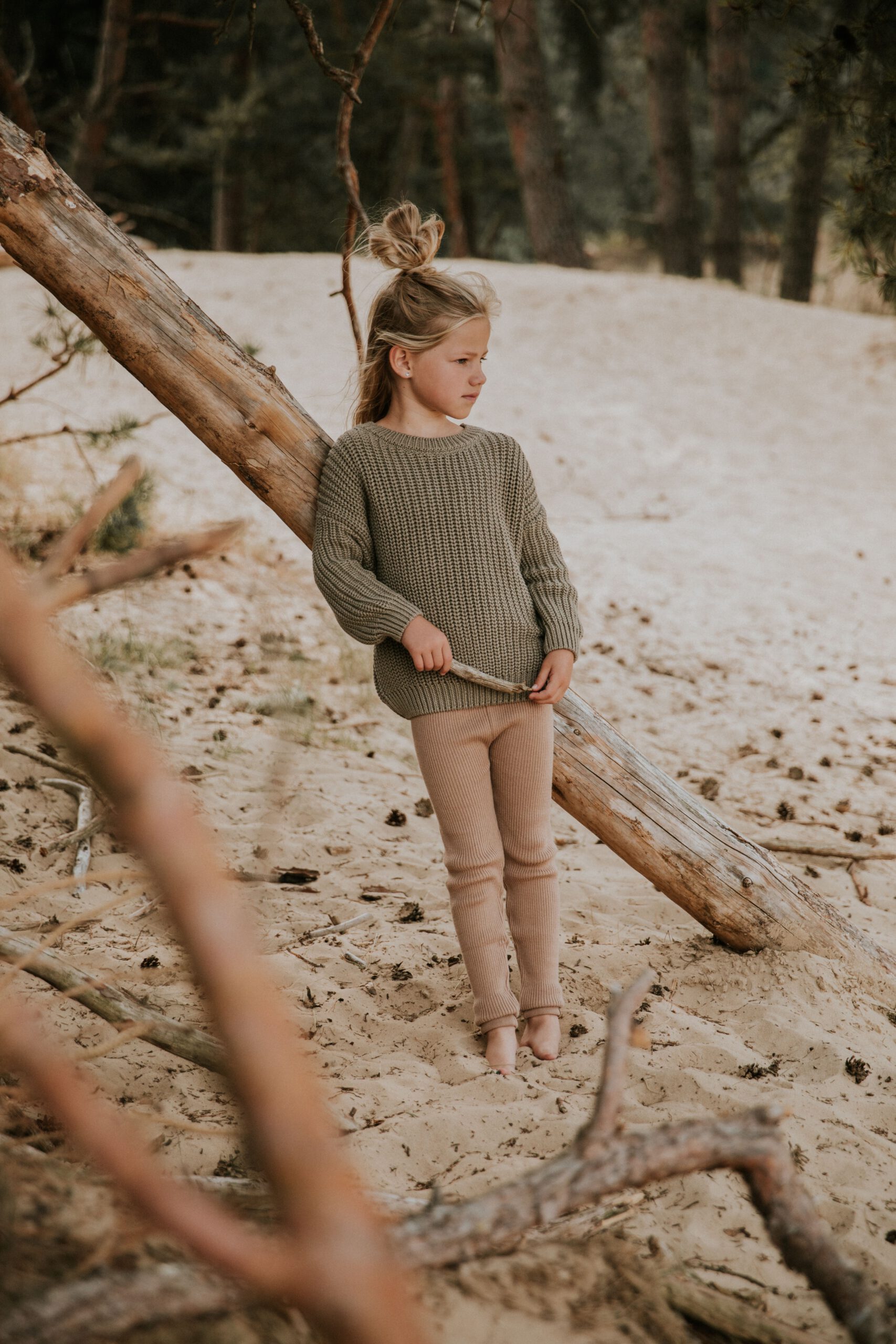 Yuki Chunky Knitted Legging Toffee - Image 2