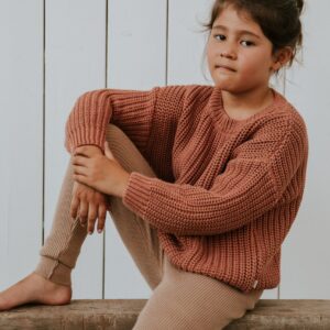 Yuki Chunky Knitted Legging Toffee