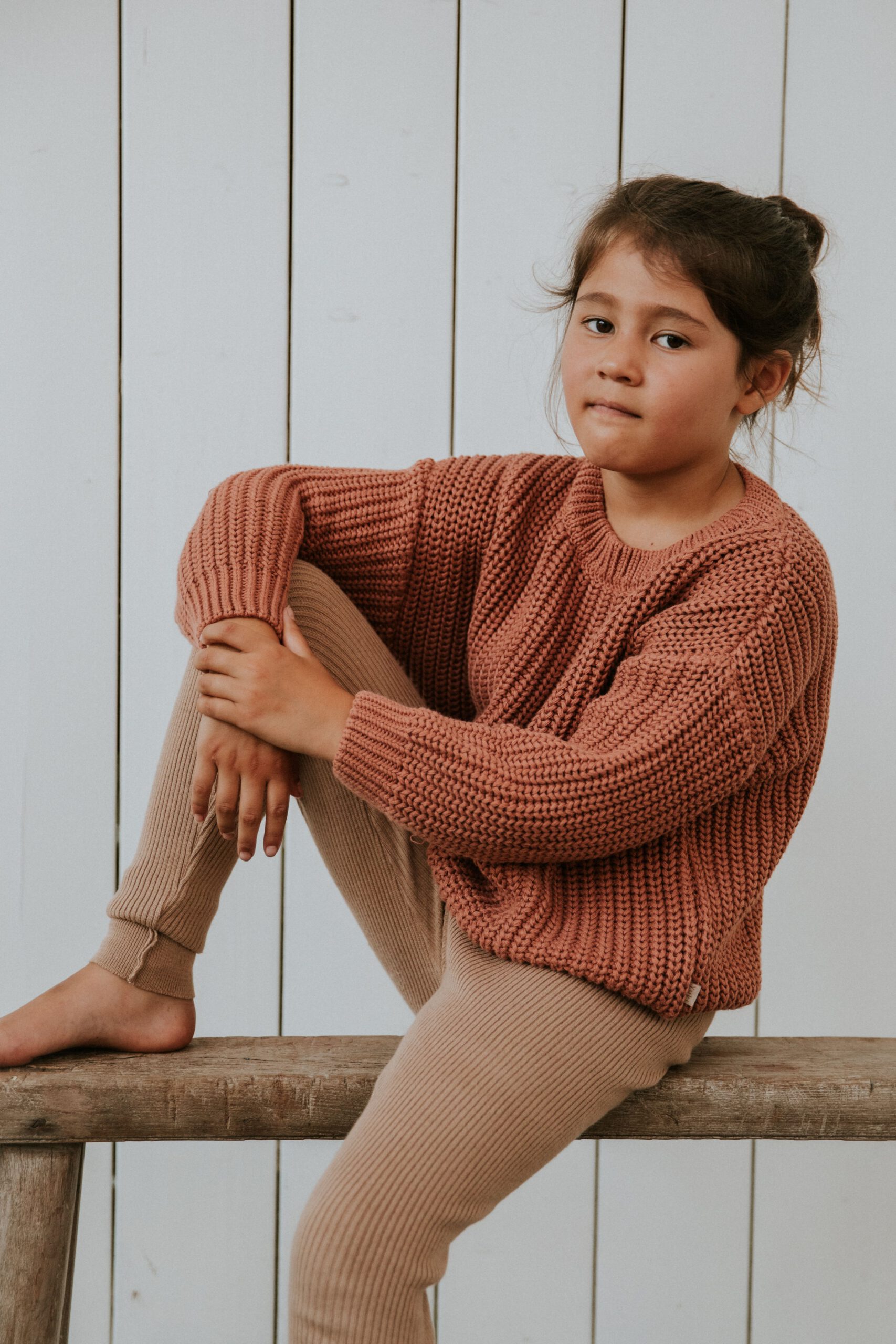 Yuki Chunky Knitted Legging Toffee - Image 5
