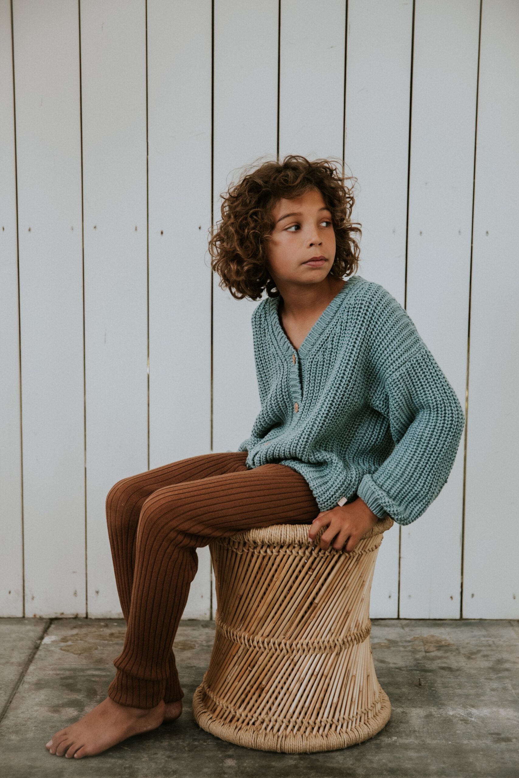 Yuki Chunky Knitted Legging Walnut - Image 2