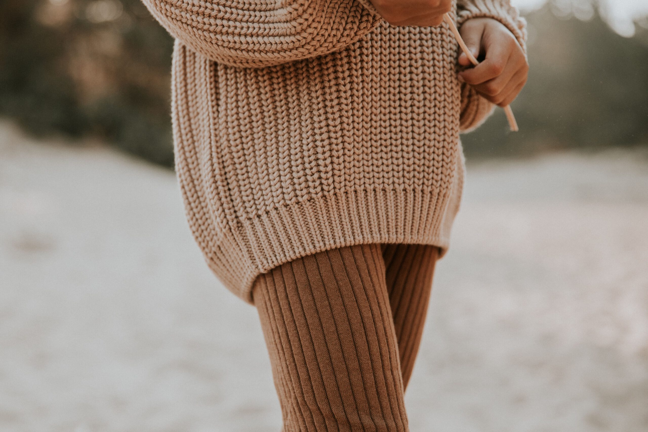 Yuki Chunky Knitted Legging Walnut - Image 5