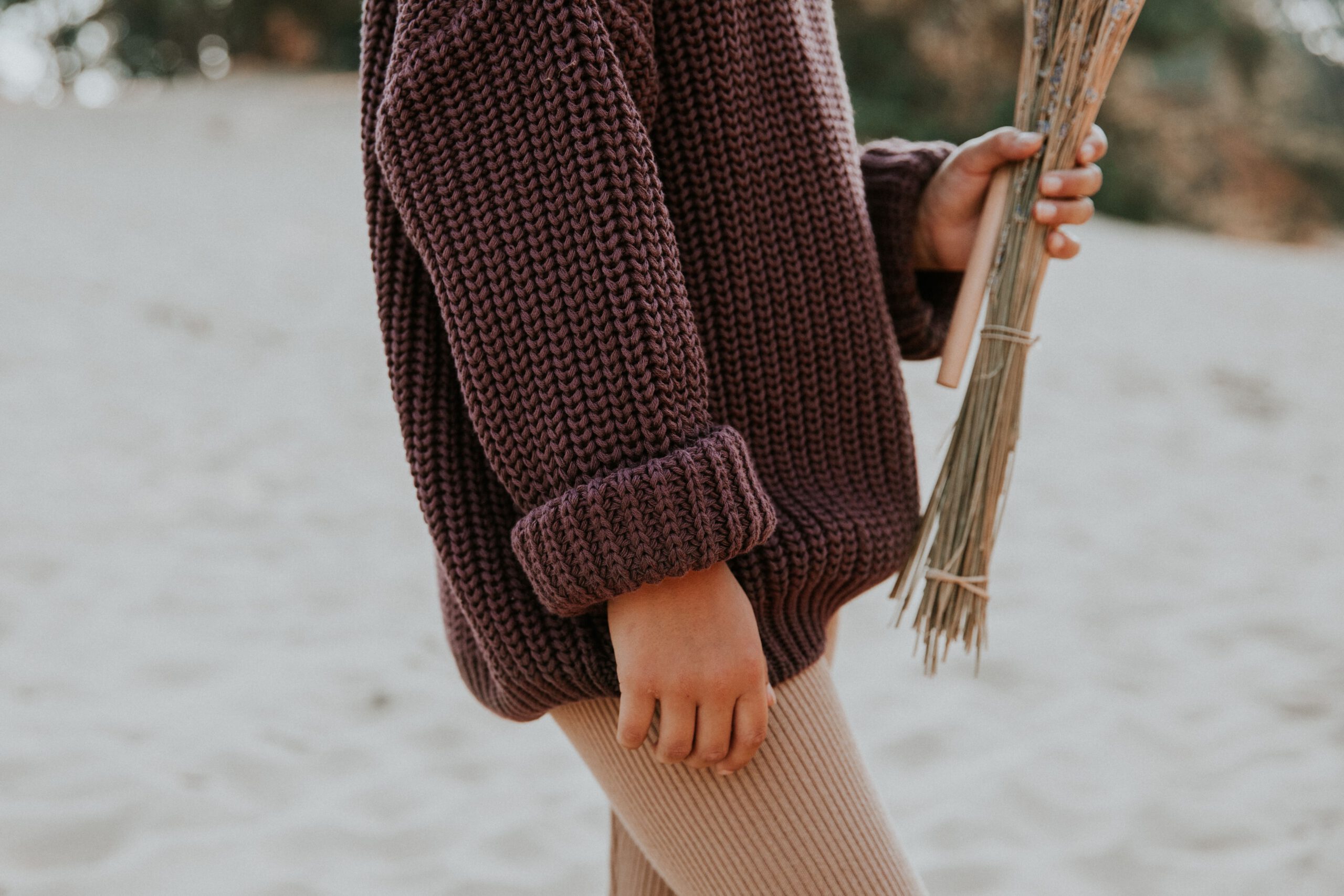 Yuki Chunky Knit Sweater Fig - Image 4