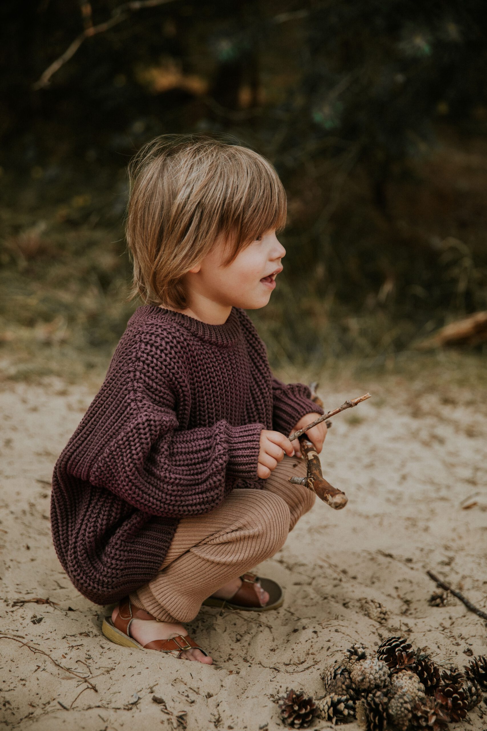 Yuki Chunky Knit Sweater Fig - Image 3