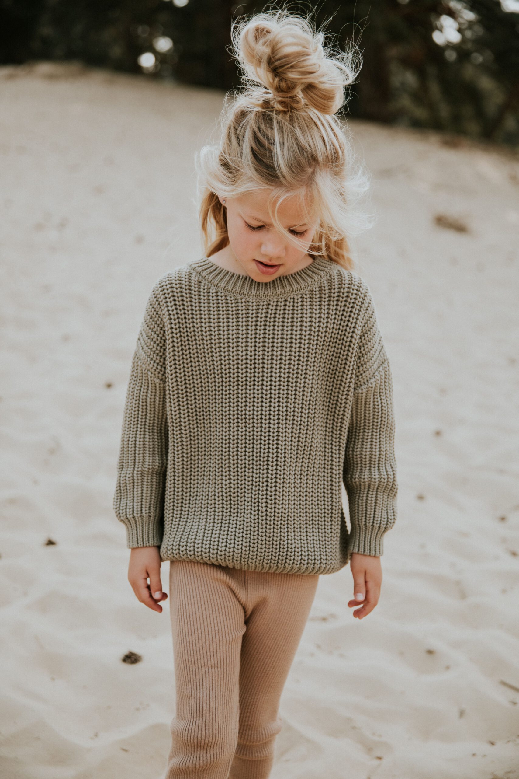 Yuki Chunky Knit Sweater Sage - Image 7