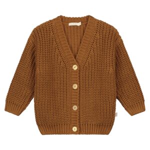 Yuki Chunky Sweater Cardigan Rust