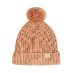 Yuki Chunky Knitted Beanie Coral