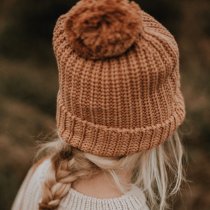 Yuki Chunky Knitted Beanie Coral