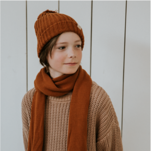 Yuki Chunky Knitted Beanie Rust