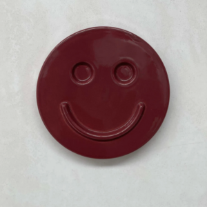 Edith Beurskens Happy Ceramic Wall Art Burgundy