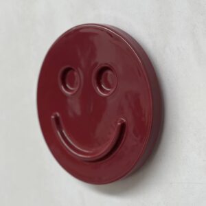 Edith Beurskens Happy Ceramic Wall Art Burgundy