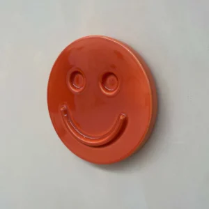 Edith Beurskens Happy Ceramic Wall Art Orange